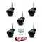 Service Caster 2 Inch Gloss Black Hooded Grip Neck Ball Casters, 5PK SCC-GN01S20-POS-GB-516-5 - alternate 4